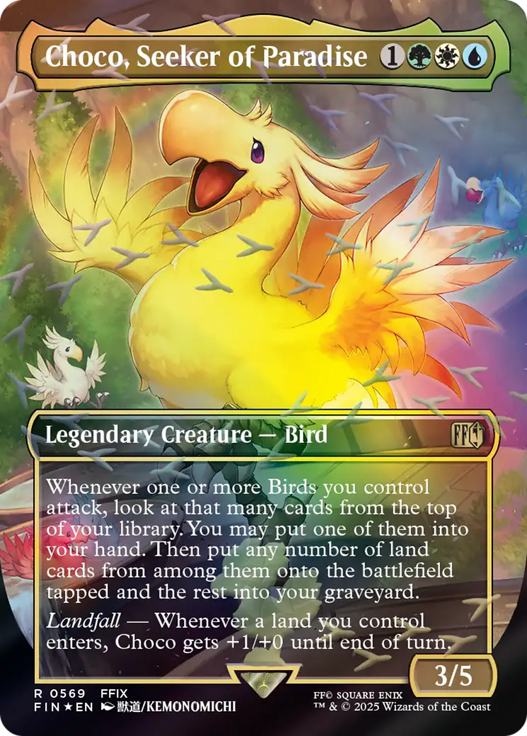 Choco, Seeker of Paradise (Borderless) (Chocobo Track Foil) [FINAL FANTASY] | Local Legends