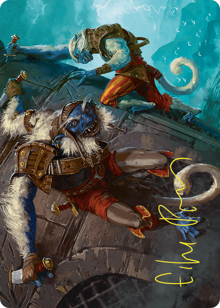 Goblin Boarders Art Card (11/54) (Gold-Stamped Signature) [Foundations Art Series] | Local Legends
