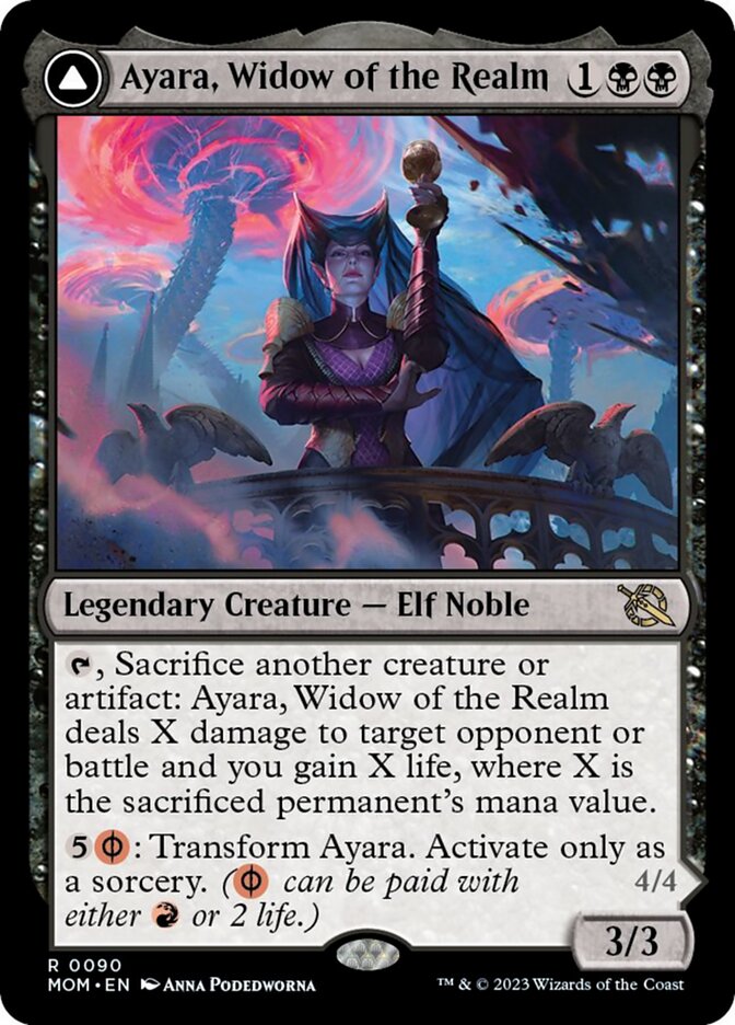 Ayara, Widow of the Realm // Ayara, Furnace Queen [March of the Machine] | Golgari Games