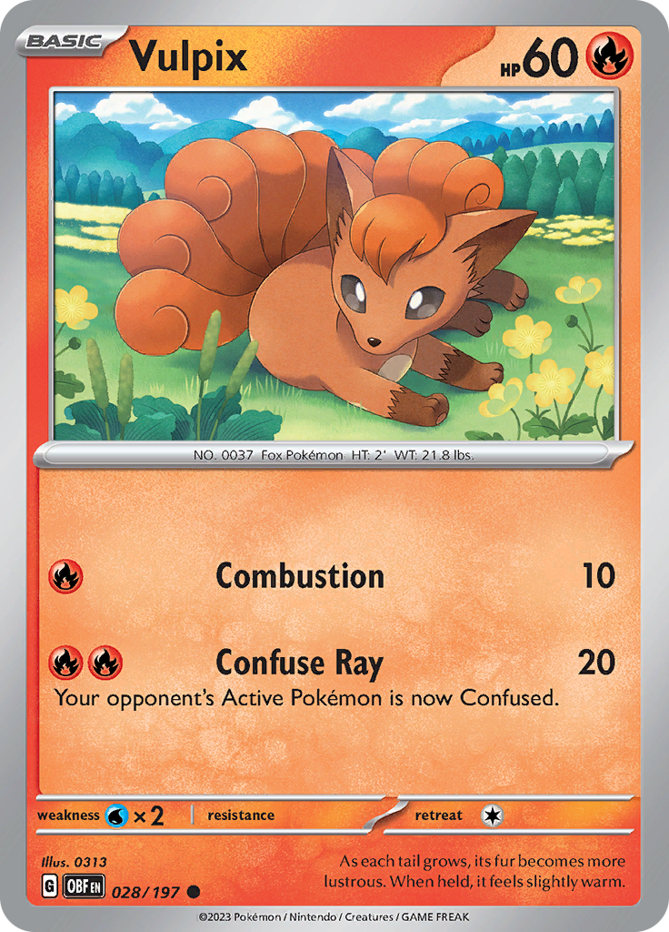 Vulpix (028/197) [Scarlet & Violet: Obsidian Flames] | Golgari Games