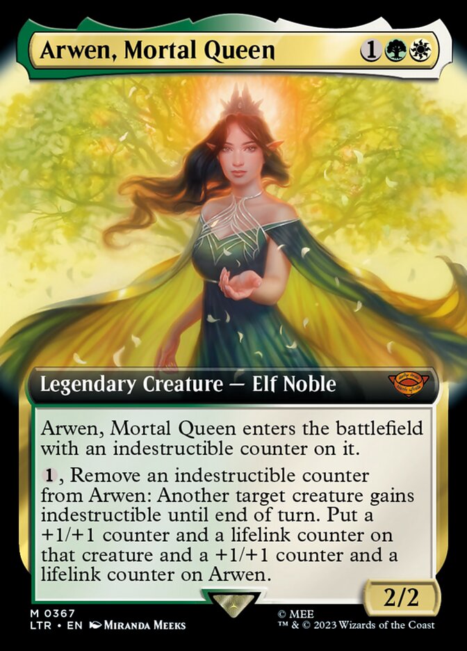 Arwen, Mortal Queen (Extended Art) [The Lord of the Rings: Tales of Middle-Earth] | Golgari Games