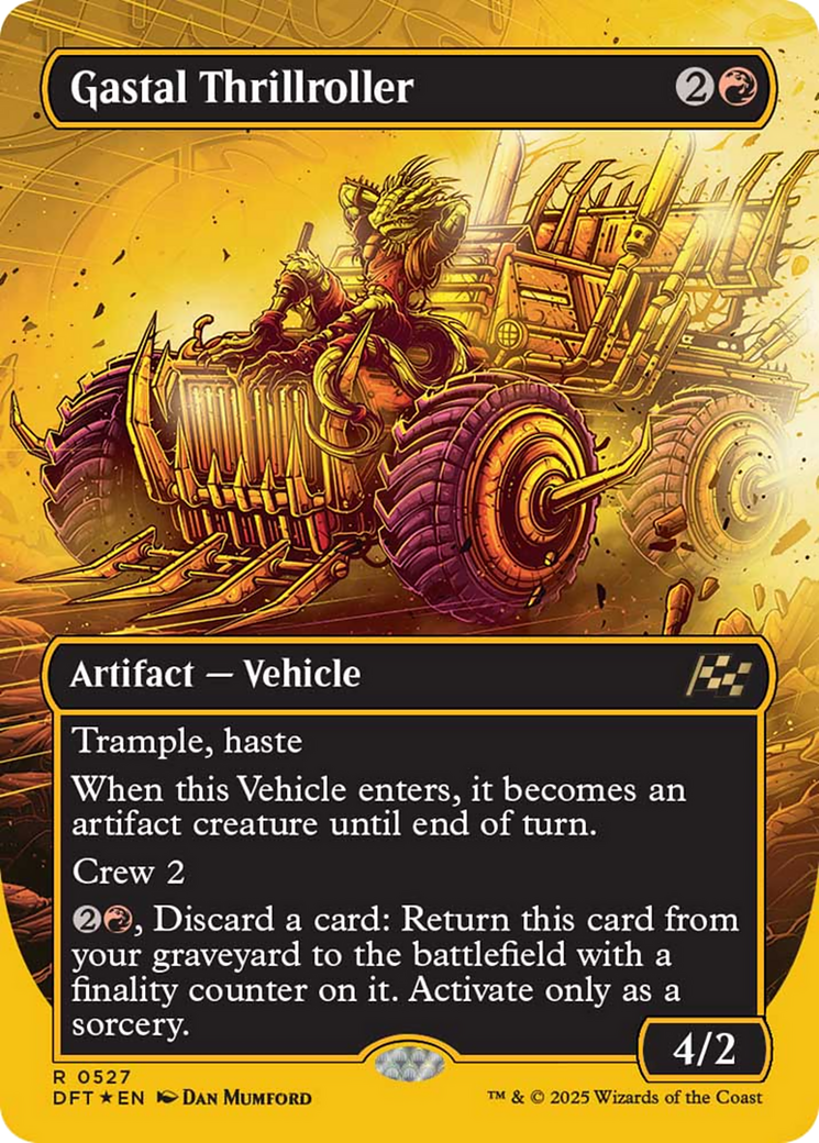 Gastal Thrillroller (Borderless) (First-Place Foil) [Aetherdrift] | Local Legends