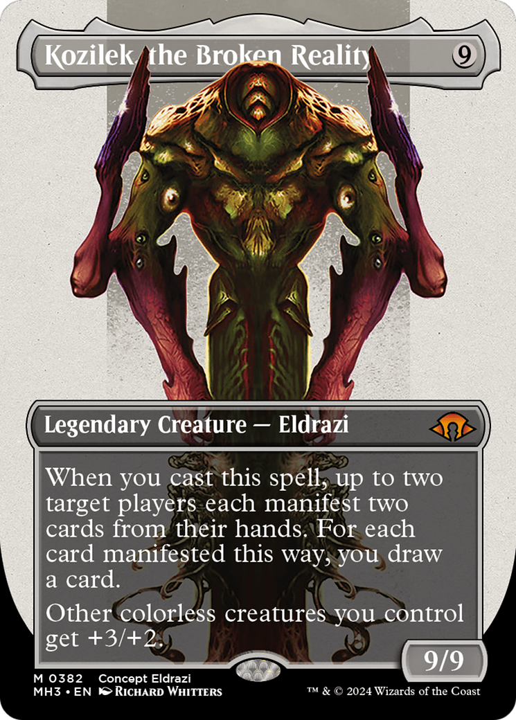 Kozilek, the Broken Reality (Borderless) (Serialized) [Modern Horizons 3] | Golgari Games