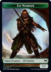 Elf Warrior // Dragon Double-Sided Token [Kaldheim Tokens] | Local Legends