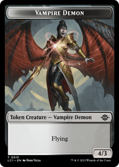 Vampire (0014) // Vampire Demon Double-Sided Token [The Lost Caverns of Ixalan Commander Tokens] | Local Legends