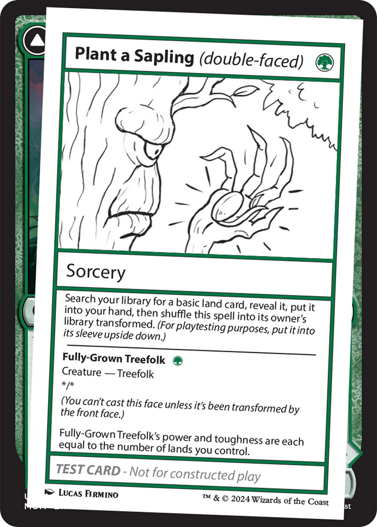 Plant a Sapling (double-faced) [Mystery Booster 2 Playtest Cards] | Local Legends
