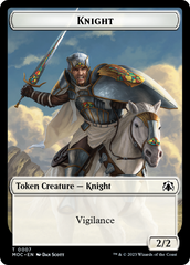 Knight (7) // Spirit (14) Double-Sided Token [March of the Machine Commander Tokens] | Local Legends
