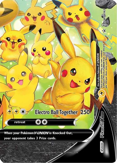 Pikachu V-UNION (SWSH142) (Celebrations) [Sword & Shield: Black Star Promos] | Local Legends