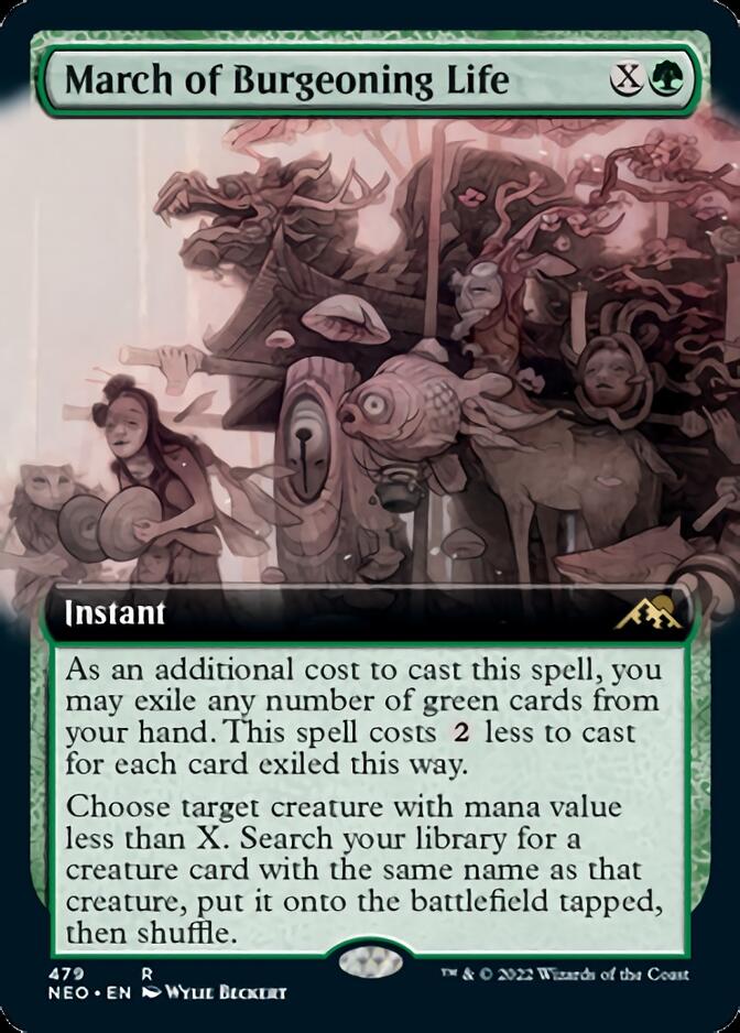 March of Burgeoning Life (Extended Art) [Kamigawa: Neon Dynasty] | Local Legends