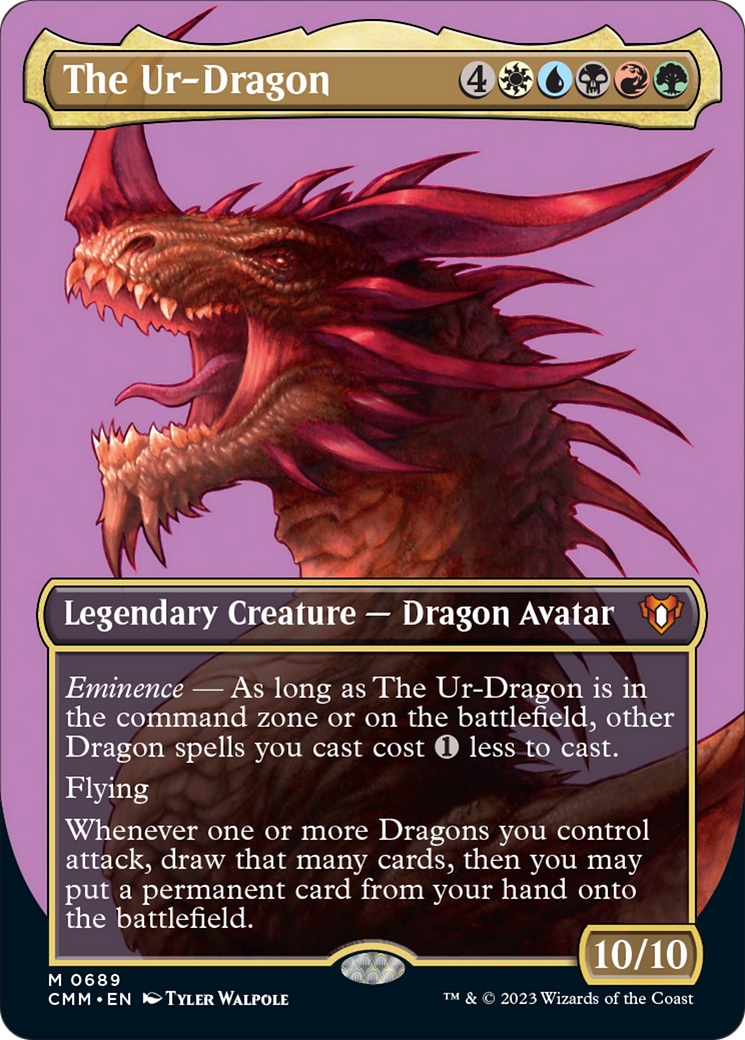 The Ur-Dragon (Borderless Profile) [Commander Masters] | Golgari Games