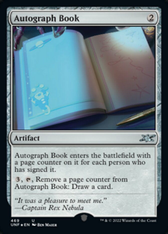 Autograph Book (Galaxy Foil) [Unfinity] | Golgari Games