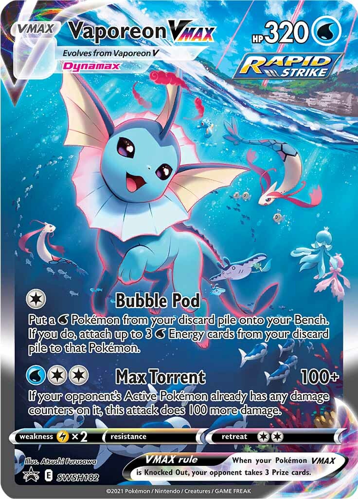 Vaporeon VMAX (SWSH182) [Sword & Shield: Black Star Promos] | Local Legends