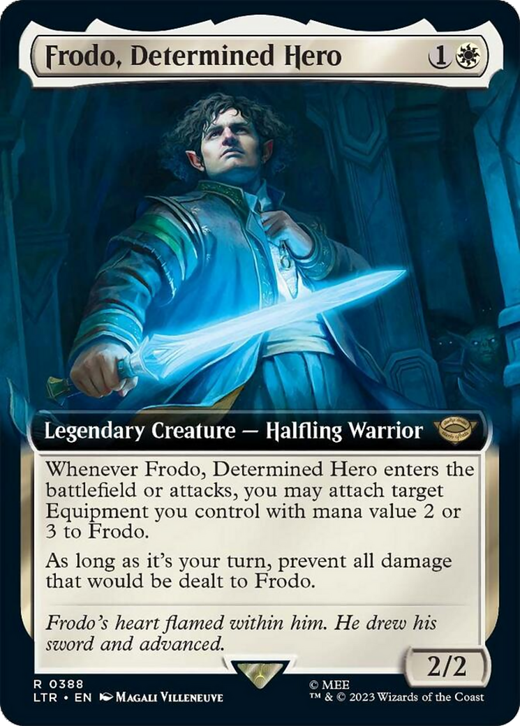 Frodo, Determined Hero (Extended Art) [The Lord of the Rings: Tales of Middle-Earth] | Golgari Games