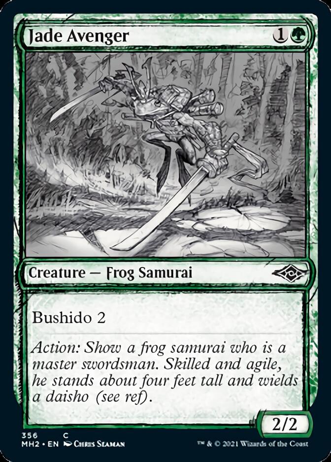 Jade Avenger (Sketch) [Modern Horizons 2] | Local Legends