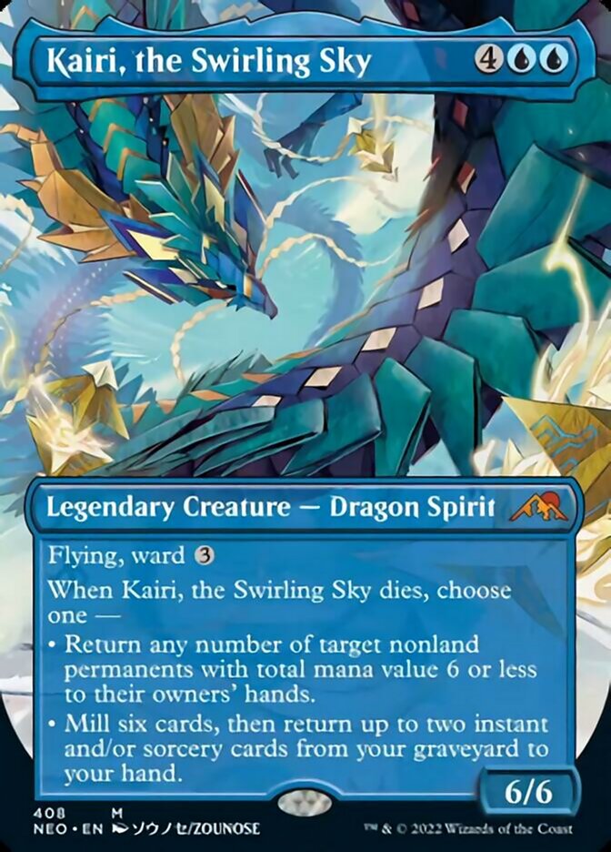 Kairi, the Swirling Sky (Borderless Alternate Art) [Kamigawa: Neon Dynasty] | Local Legends