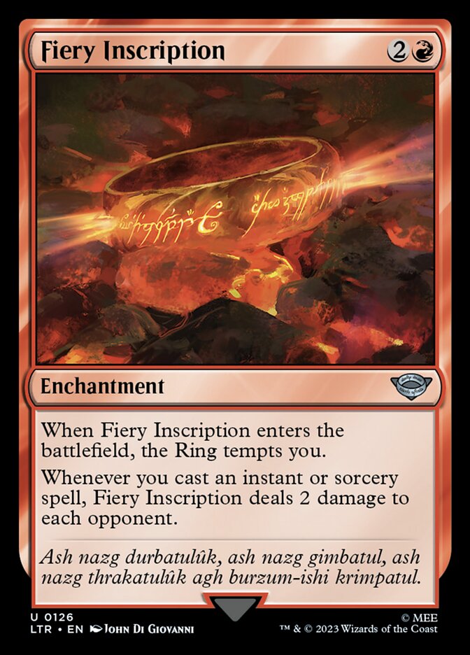 Fiery Inscription [The Lord of the Rings: Tales of Middle-Earth] | Local Legends