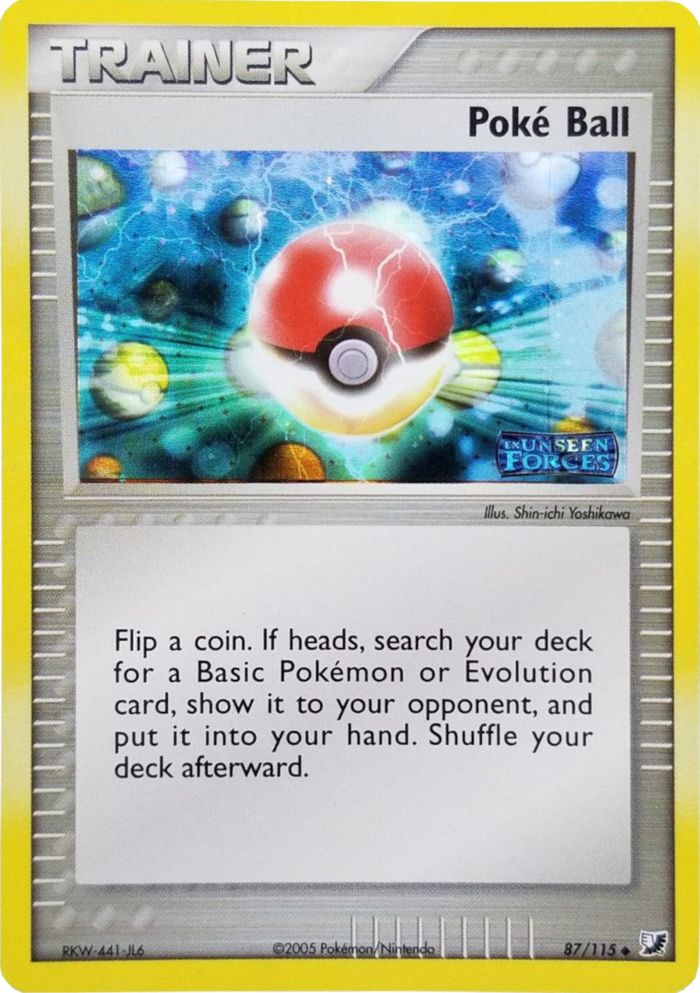 Poke Ball (87/115) (Stamped) [EX: Unseen Forces] | Local Legends