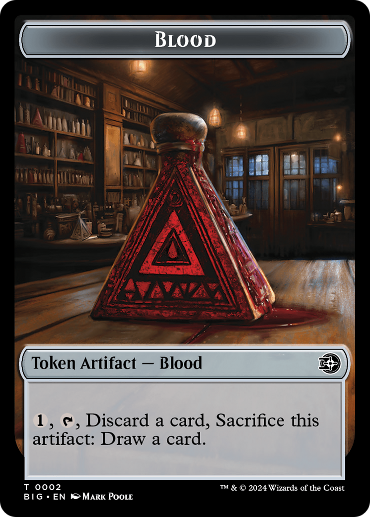 Mercenary // Blood Double-Sided Token [Outlaws of Thunder Junction Tokens] | Local Legends