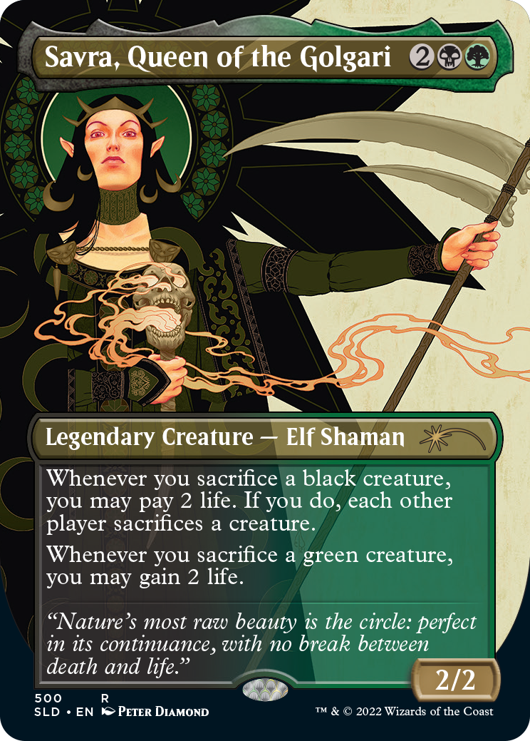 Savra, Queen of the Golgari (Borderless) [Secret Lair Drop Series] | Local Legends
