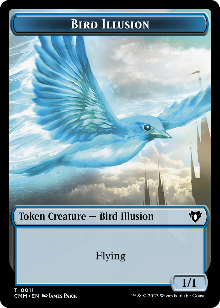 Bird Illusion Token [Commander Masters Tokens] | Golgari Games