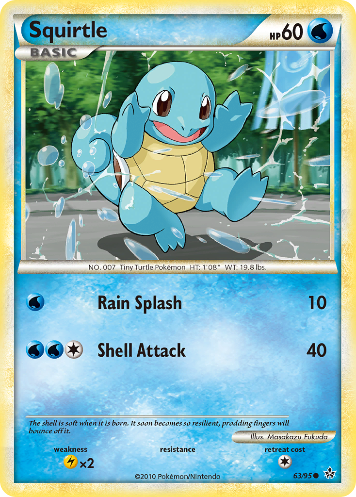 Squirtle (63/95) [HeartGold & SoulSilver: Unleashed] | Golgari Games