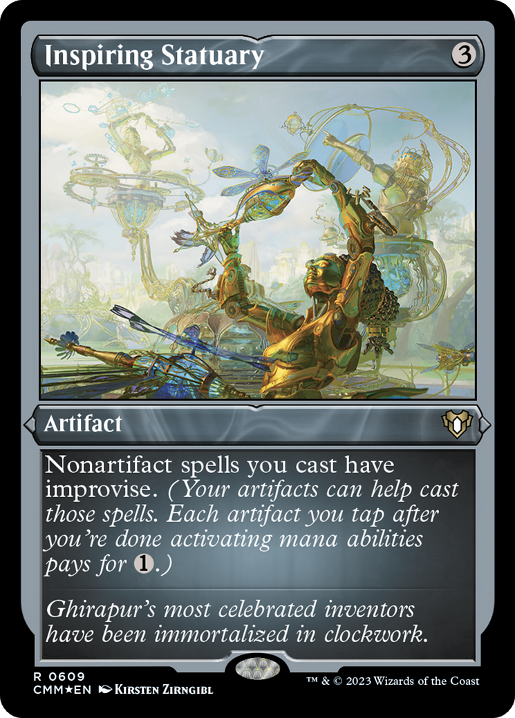 Inspiring Statuary (Foil Etched) [Commander Masters] | Golgari Games