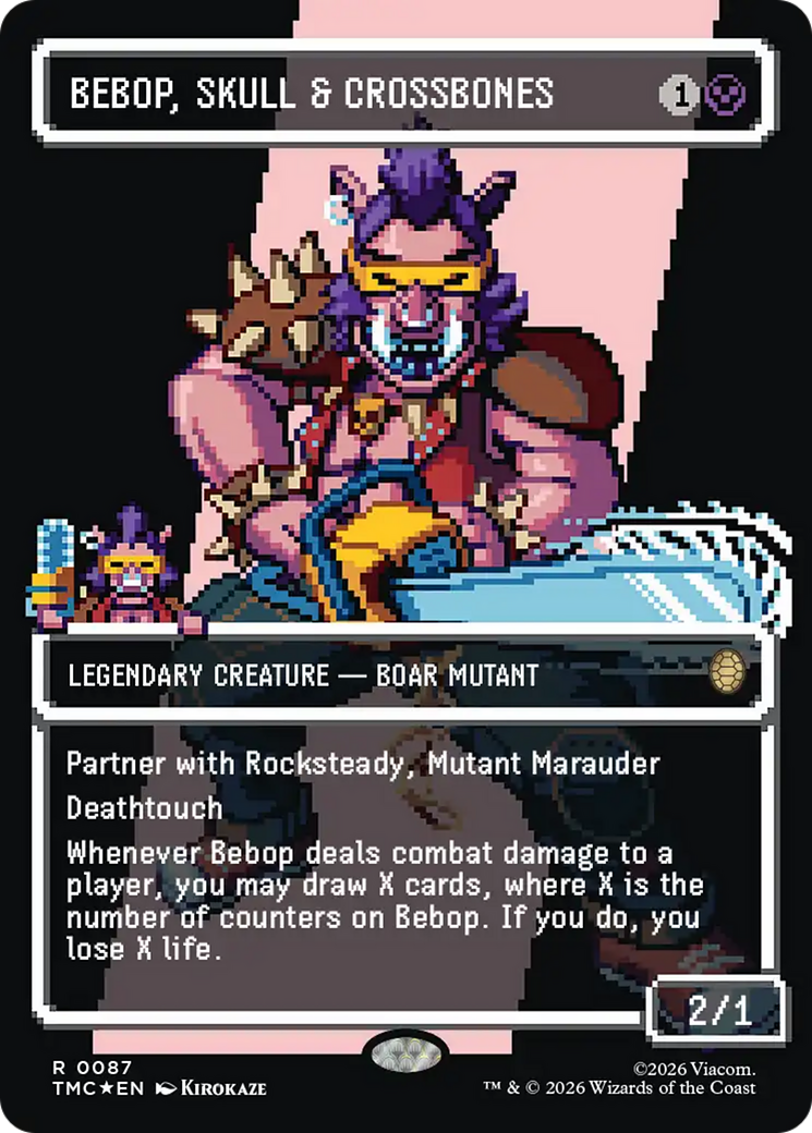 Bebop, Skull & Crossbones (Borderless) (Surge Foil) [Teenage Mutant Ninja Turtles Commander] | Local Legends