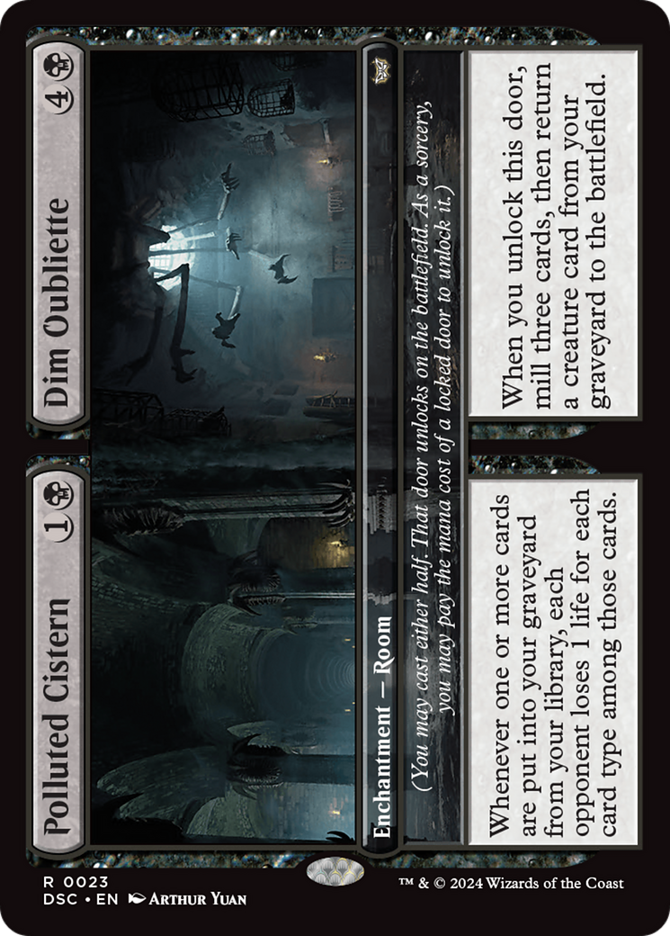 Polluted Cistern // Dim Oubliette [Duskmourn: House of Horror Commander] | Golgari Games