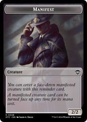 Thopter // Manifest Double-Sided Token [Outlaws of Thunder Junction Commander Tokens] | Local Legends