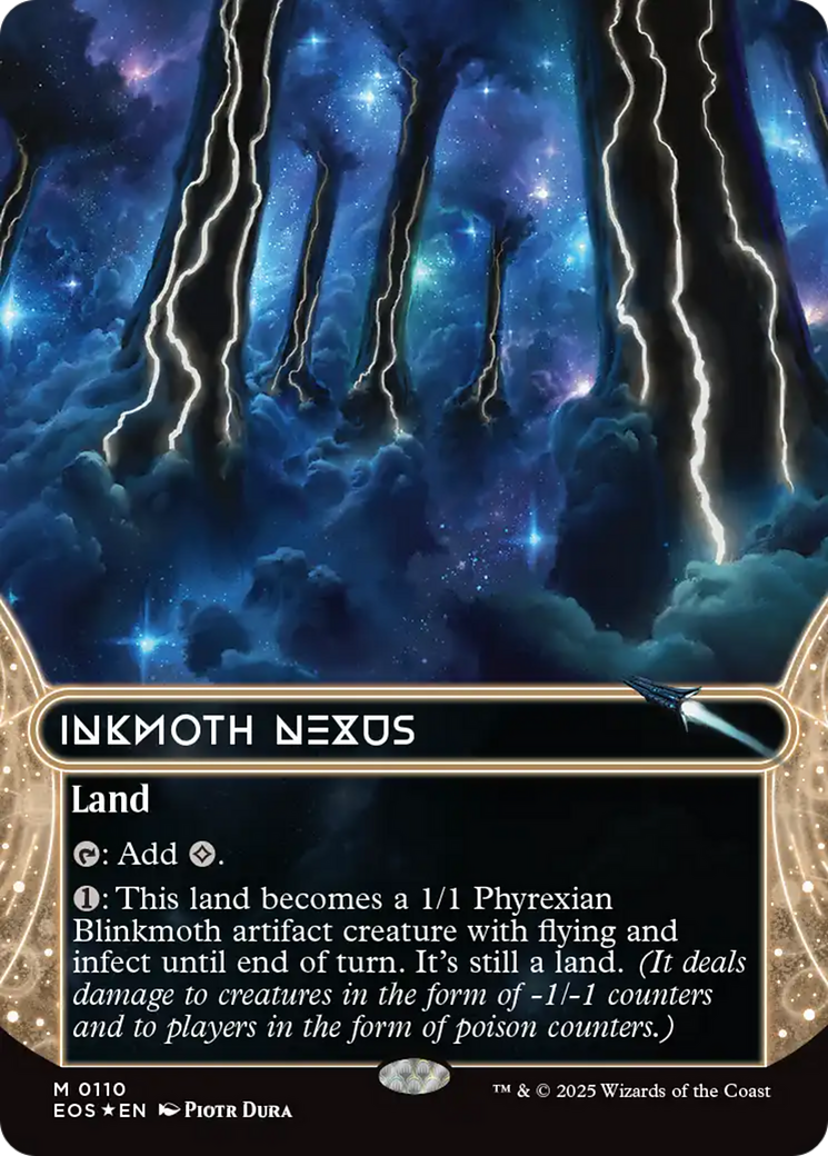 Inkmoth Nexus (0110) (Borderless) (Galaxy Foil) [Edge of Eternities: Stellar Sights] | Local Legends