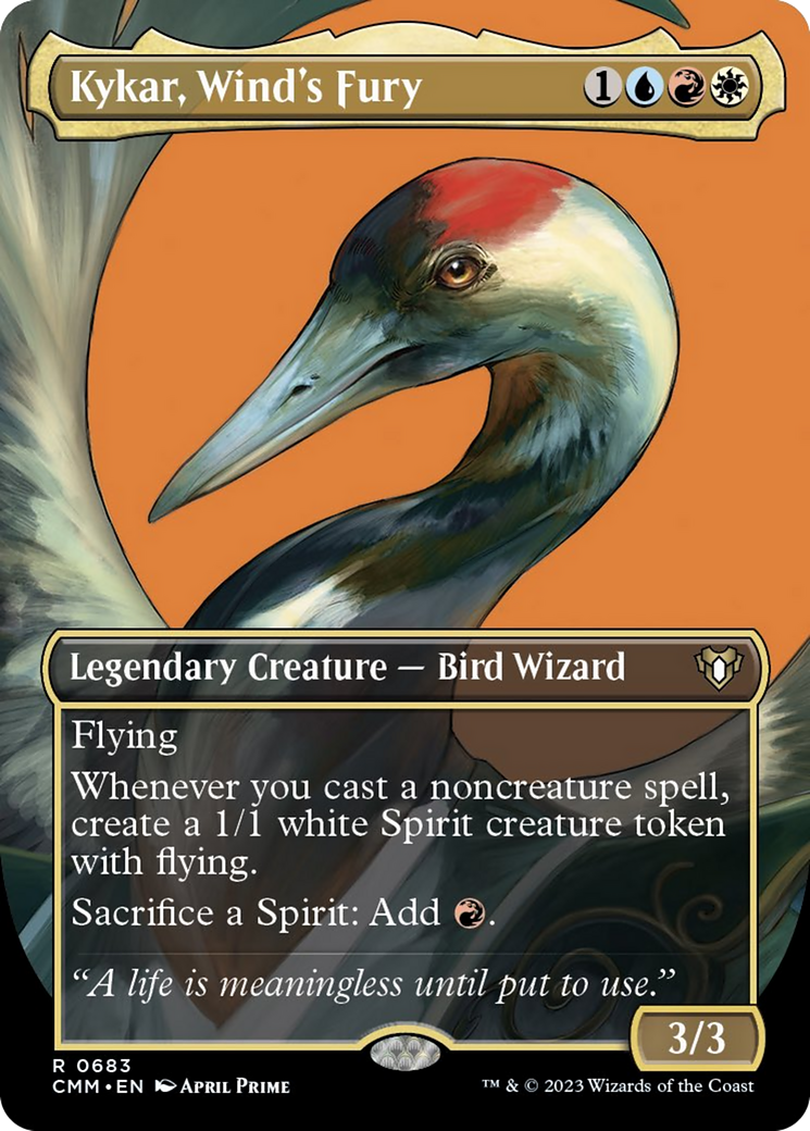 Kykar, Wind's Fury (Borderless Profile) [Commander Masters] | Local Legends