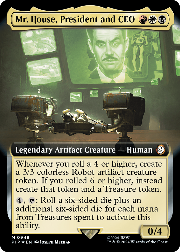 Mr. House, President and CEO (Extended Art) (Surge Foil) [Fallout] | Local Legends