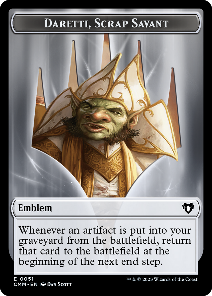 Daretti, Scrap Savant Emblem [Commander Masters Tokens] | Local Legends