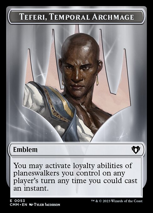 Human Soldier // Emblem - Teferi, Temporal Archmage Double-Sided Token [Commander Masters Tokens] | Local Legends