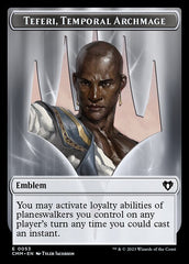 Human Soldier // Emblem - Teferi, Temporal Archmage Double-Sided Token [Commander Masters Tokens] | Local Legends