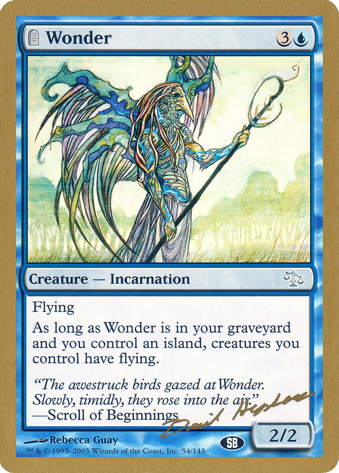 Wonder (Dave Humpherys) (SB) [World Championship Decks 2003] | Golgari Games