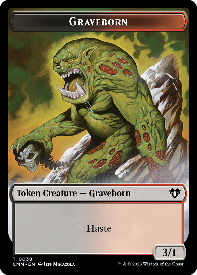 Spirit (0010) // Graveborn Double-Sided Token [Commander Masters Tokens] | Golgari Games