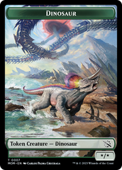 Soldier // Dinosaur Double-Sided Token [March of the Machine Tokens] | Golgari Games