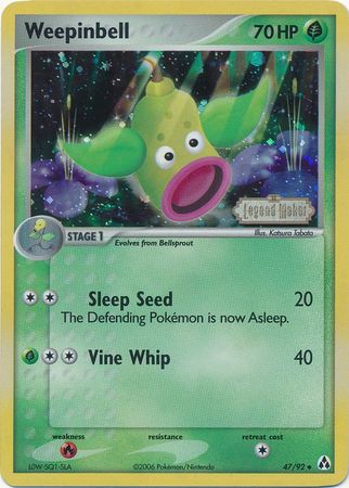 Weepinbell (47/92) (Stamped) [EX: Legend Maker] | Local Legends