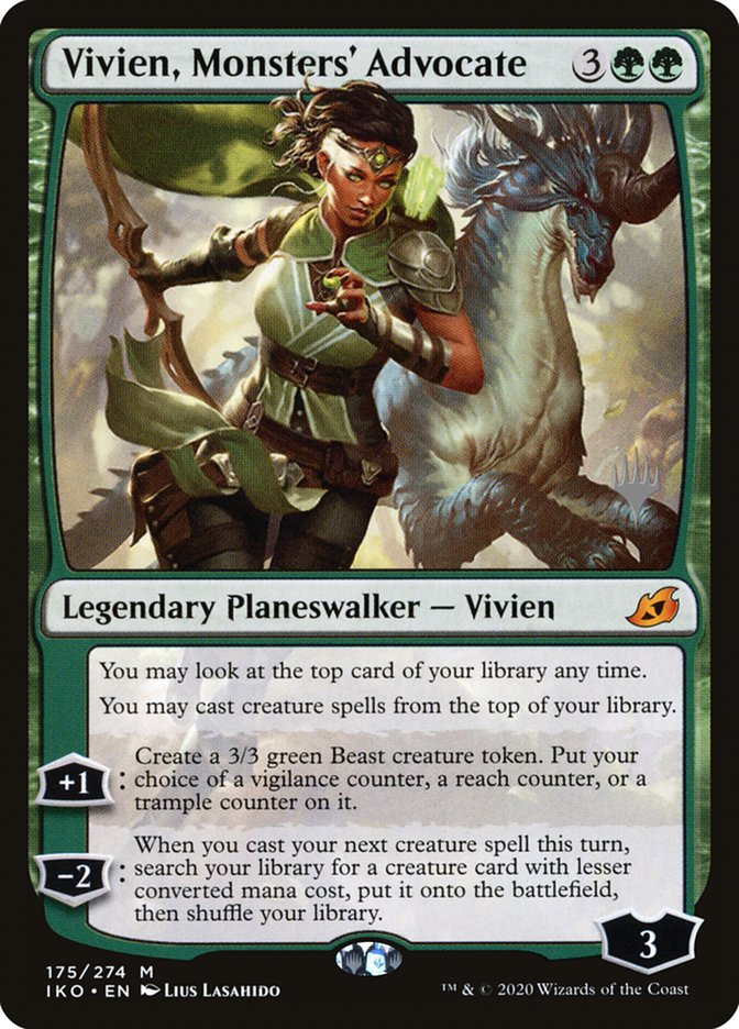 Vivien, Monsters' Advocate (Promo Pack) [Ikoria: Lair of Behemoths Promos] | Local Legends