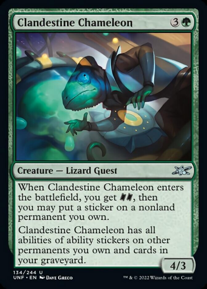 Clandestine Chameleon [Unfinity] | Golgari Games