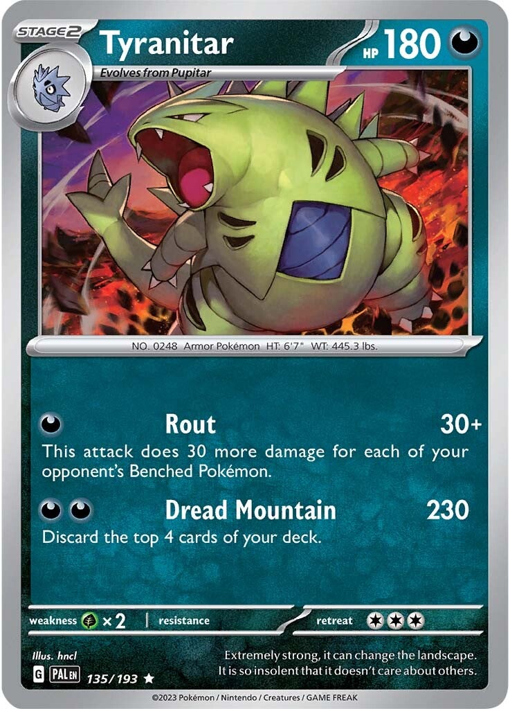 Tyranitar (135/193) [Scarlet & Violet: Paldea Evolved] | Golgari Games