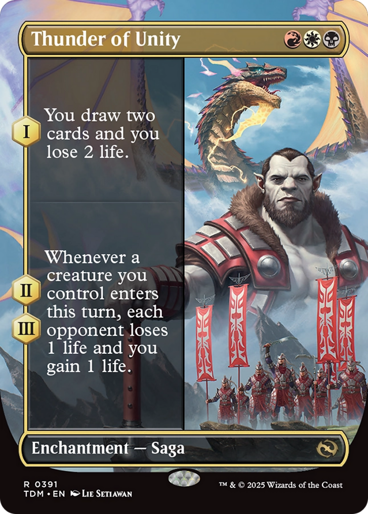 Thunder of Unity (Borderless) [Tarkir: Dragonstorm] | Local Legends