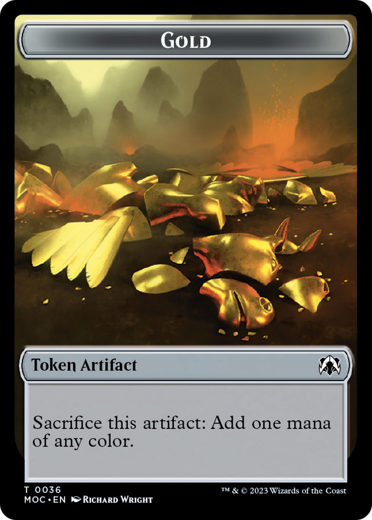 Thopter // Gold Double-Sided Token [March of the Machine Commander Tokens] | Local Legends