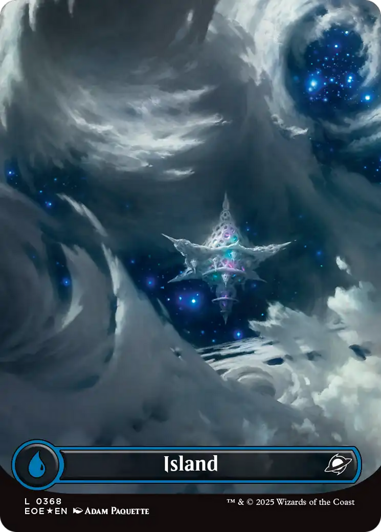 Island (0368) (Borderless) (Galaxy Foil) [Edge of Eternities] | Local Legends
