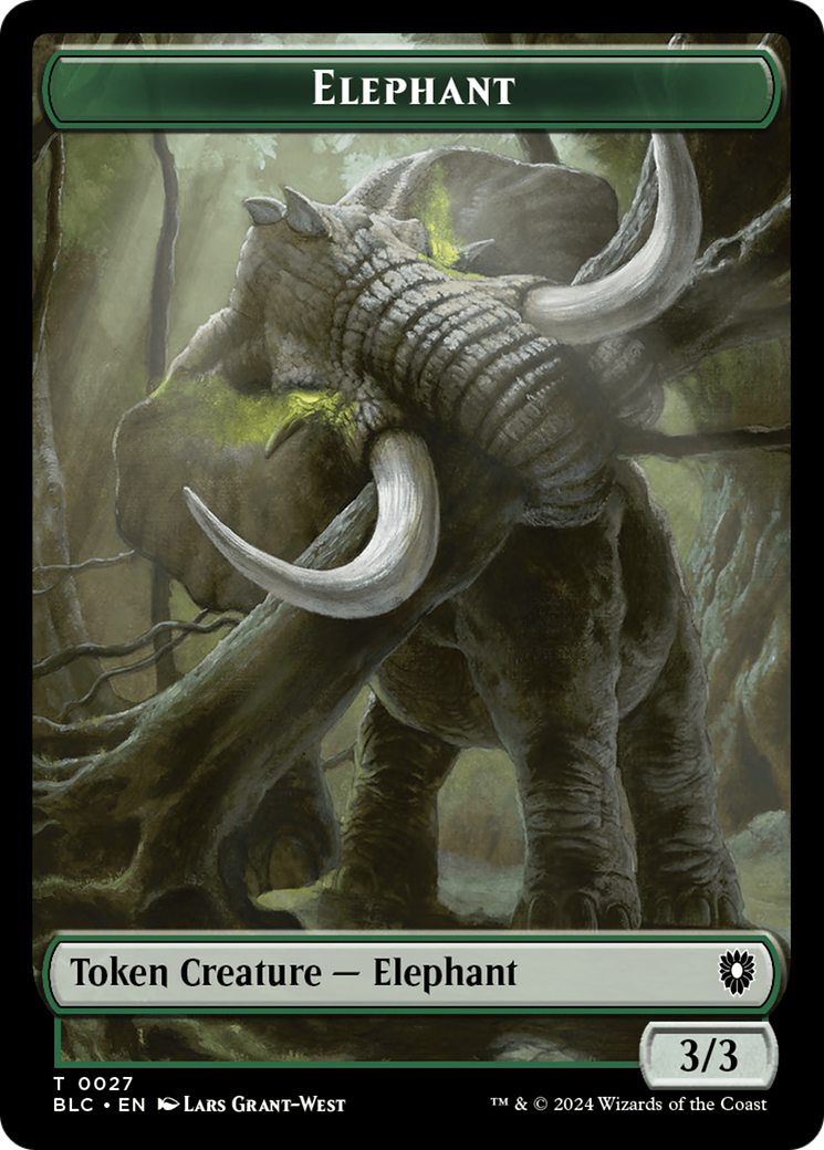 Elephant // Squid Double-Sided Token [Bloomburrow Commander Tokens] | Golgari Games