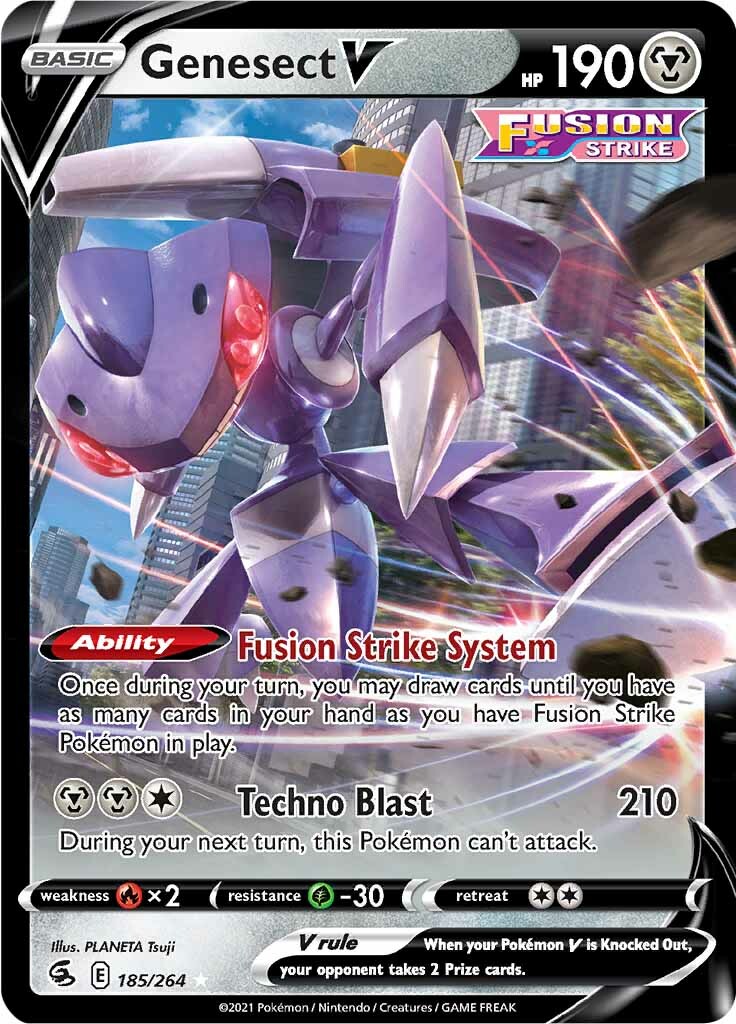 Genesect V (185/264) [Sword & Shield: Fusion Strike] | Golgari Games