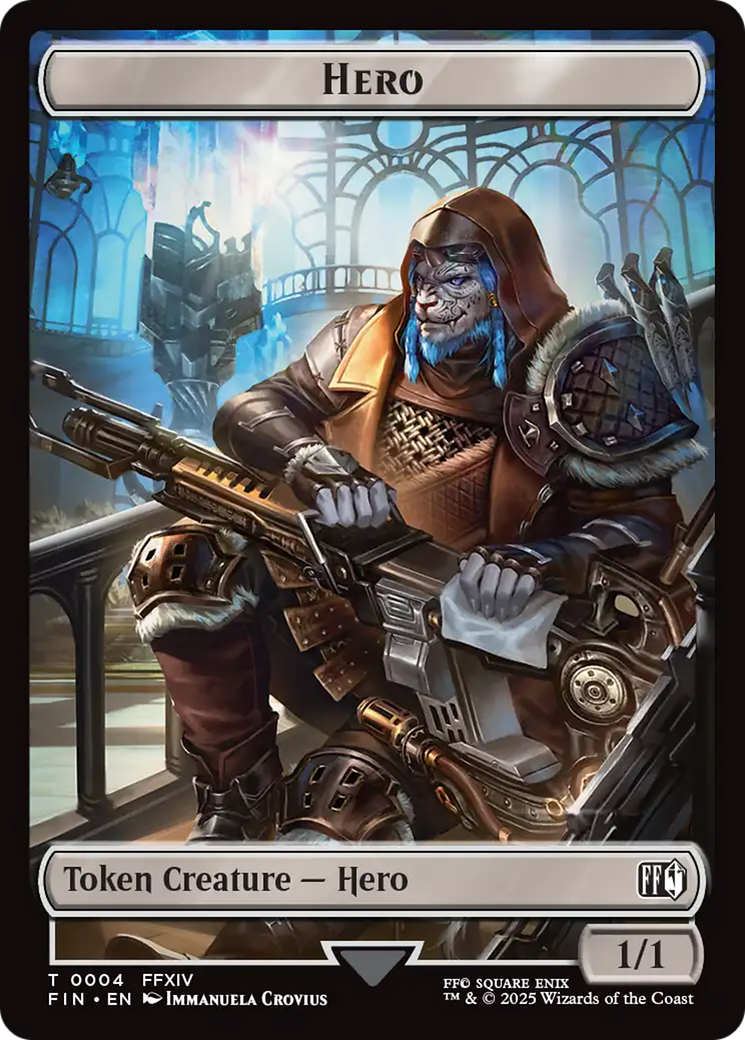 Bird // Hero (0004) Double Sided Token [FINAL FANTASY Commander Tokens] | Local Legends