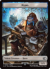 Bird // Hero (0004) Double Sided Token [FINAL FANTASY Commander Tokens] | Local Legends