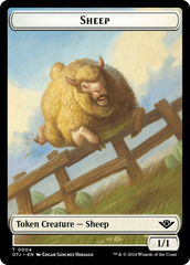 Treasure // Sheep Double-Sided Token [Outlaws of Thunder Junction Tokens] | Golgari Games